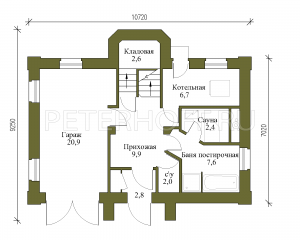 План 1 этажа (2-ой вариант)